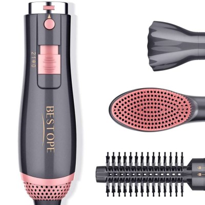 Bestope Hot Air Brush One Step Hair Dryer Perfect 3 In 1 Hot Air Brush For Women 3 In 1 Hair Straightening And Curling