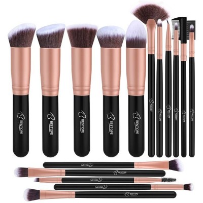 16pcs custom logo handle makeup brush personalized makeup brush set best selling wholesale air packaging bamboo makeup brushes