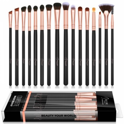 Bestope synthetic black mini long handle makeup brushes private label vegan